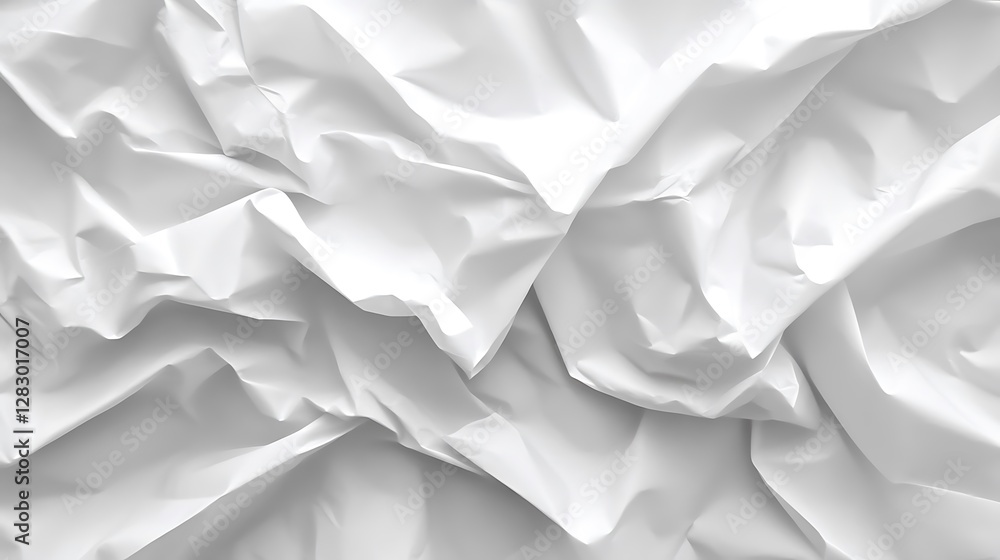 Abstract White Crumpled Paper Texture Background Abstract White Crumpled Paper Texture Background