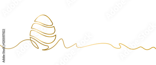 line art Continuous one line ester Easter eggs. Happy Easter, Vector illustration eps