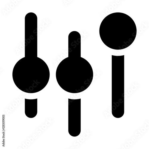 Adjustments Circle Filled Icon Vector