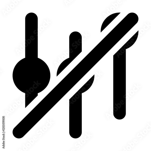 Adjustments Off Filled Icon Vector