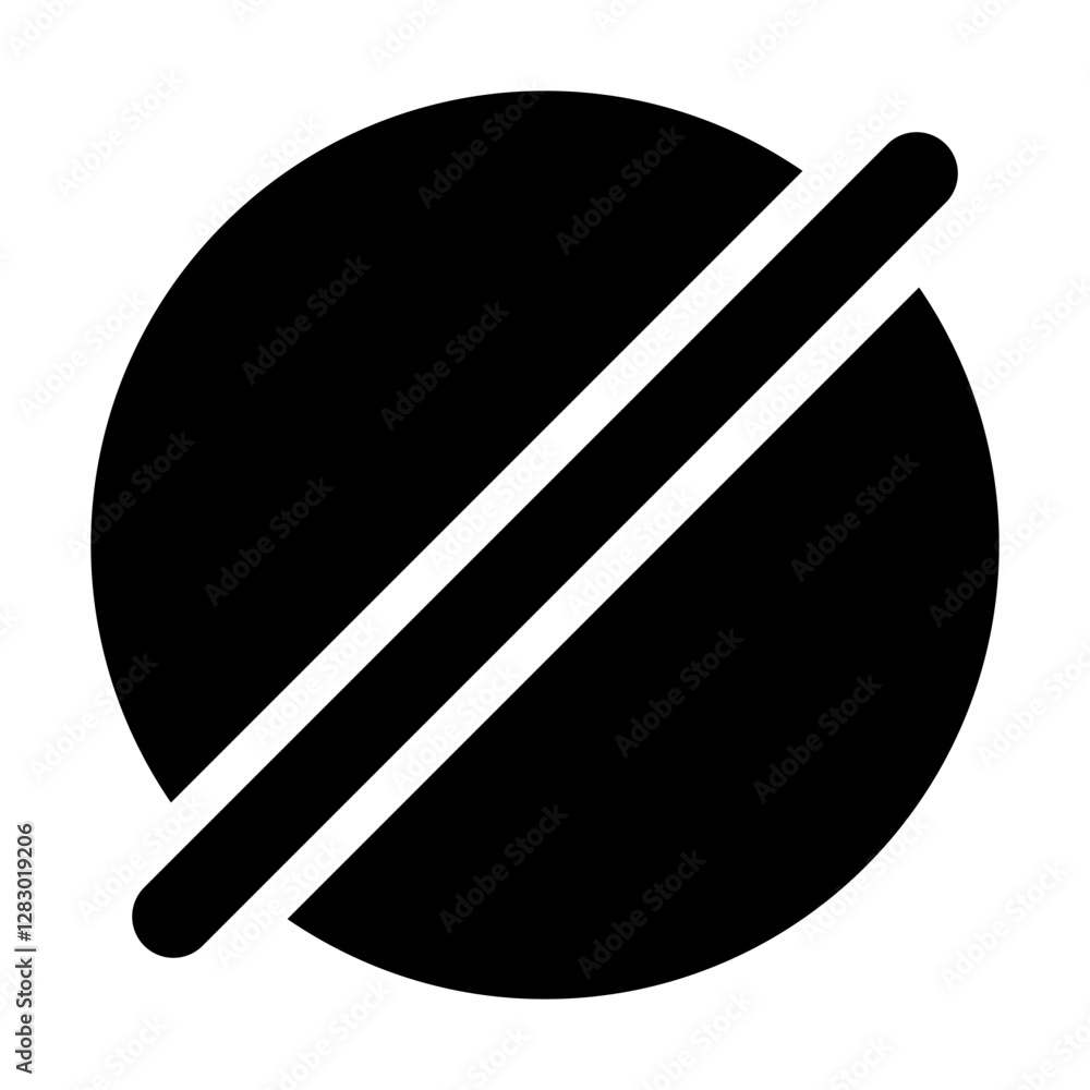 Ban Filled Icon Vector Ban Filled Icon Vector
