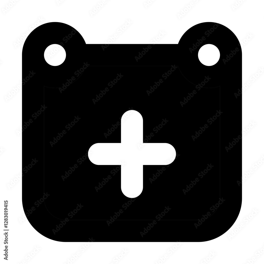 Fototapeta premium Calendar Plus Filled Icon Vector