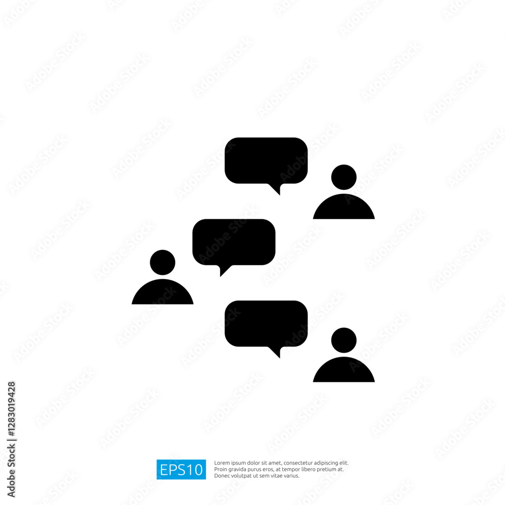Iconic Representation of Group Communication with Speech Bubbles and People Engaging in Dialogue Iconic Representation of Group Communication with Speech Bubbles and People Engaging in Dialogue