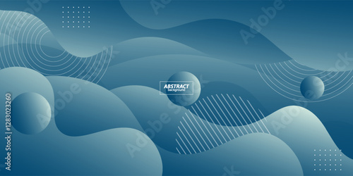 Dark blue geometric business banner design. Creative banner design with wave shape and lines as template. Simple horizontal banner. Vector eps10