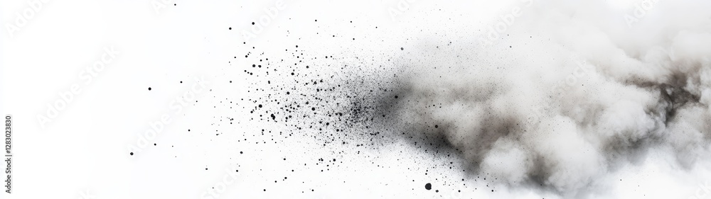 Abstract Smoke and Dust Cloud on White Background for Creative Use Abstract Smoke and Dust Cloud on White Background for Creative Use