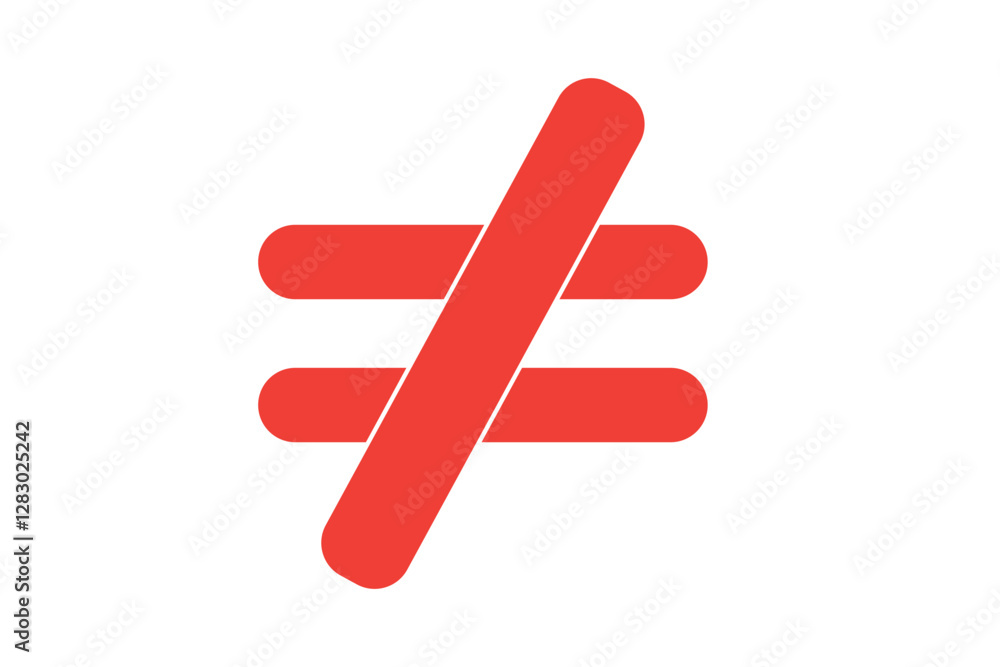not equal icon vector not equal icon vector