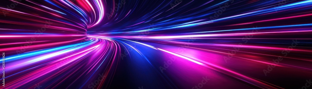 A vibrant, abstract depiction of light trails in pink and blue, suggesting movement and energy against a dark background. A vibrant, abstract depiction of light trails in pink and blue, suggesting movement and energy against a dark background.