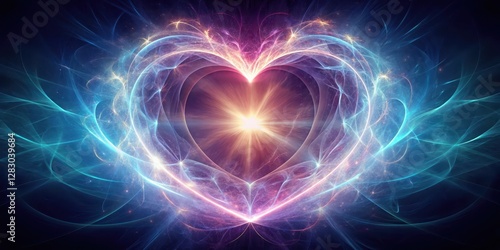 Ethereal Heart Energy Creating Divine Shape, universal connection photo