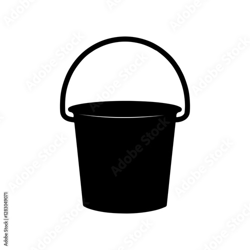Bucket silhouette vector illustration