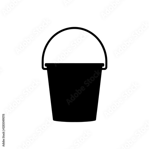 Bucket silhouette vector illustration