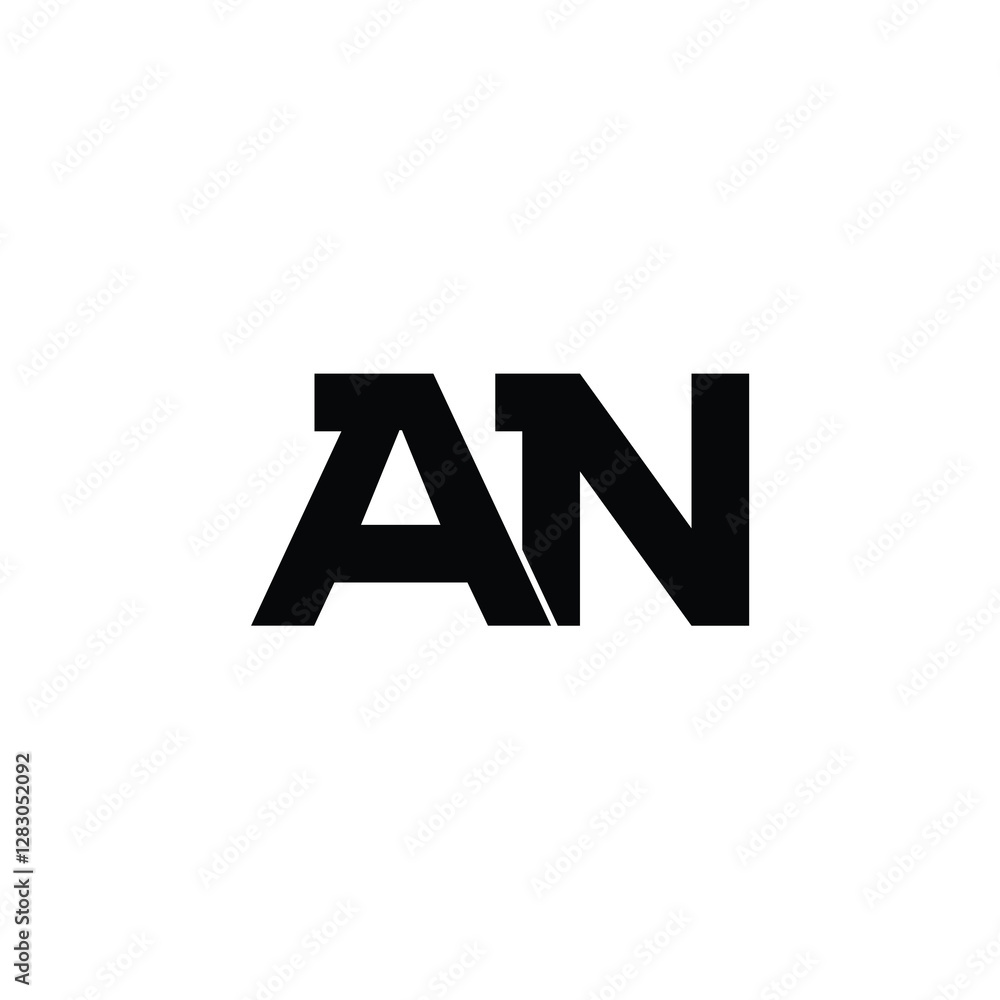 AN monogram logo design letter text name symbol monochrome logotype alphabet character simple logo AN monogram logo design letter text name symbol monochrome logotype alphabet character simple logo
