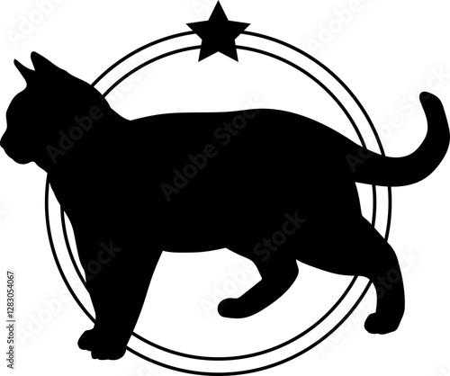 Cat silhouette, Cat, Cat breeds, logo, vector, silhouette, i love my dog, animal, illustration, icon, sign, design, black, symbol, pet, love