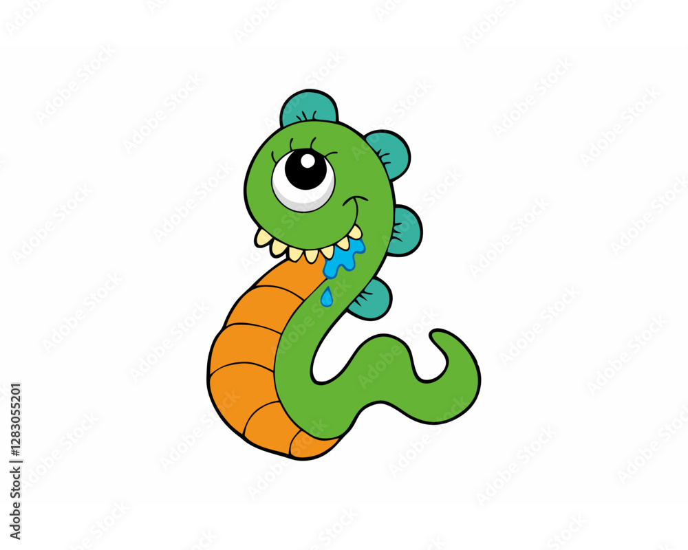Fototapeta premium funny cartoon snake