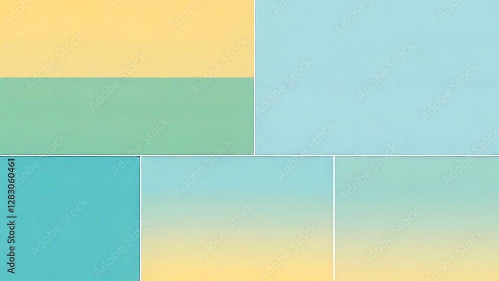 Naklejka premium Abstract Pastel Color Block Design, Gradient Background