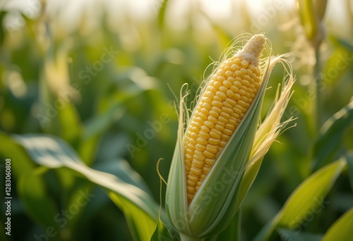 Golden Corn on the Cob, A Close-Up of Harvest Season's Bounty photo