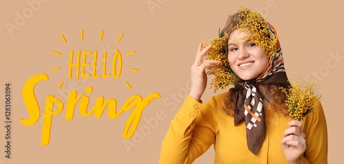 Happy fashionable young wom...