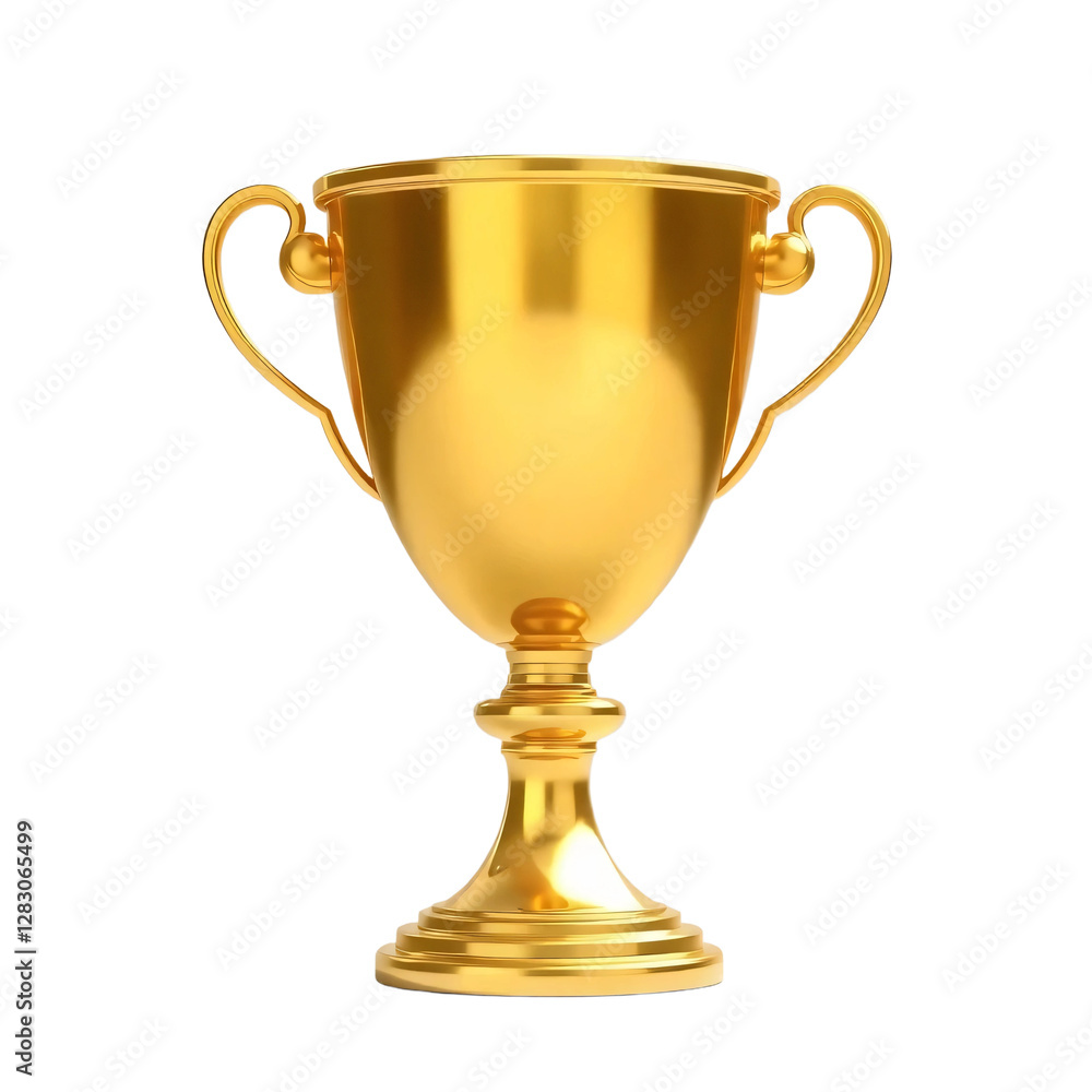 Gold trophy cup isolated on transparent background Gold trophy cup isolated on transparent background