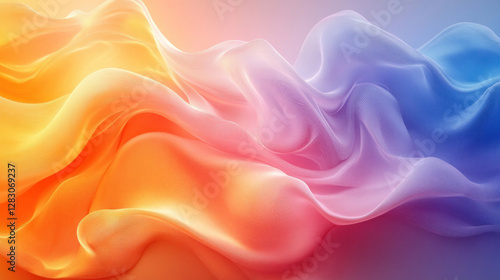 Wallpaper Mural Abstract background of vibrant swirling gradients transitioning from blue to orange hues Torontodigital.ca