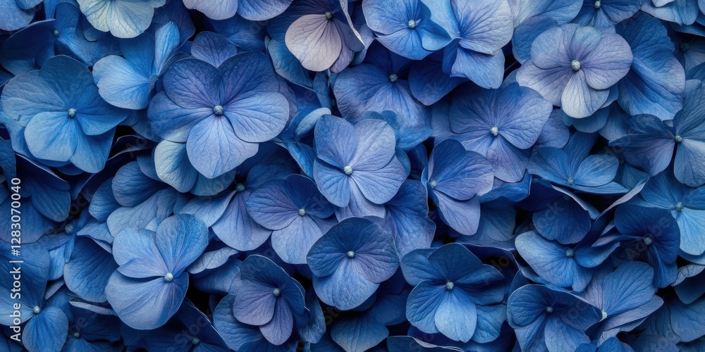 Vibrant blue hydrangea flowers densely packed with soft gradients creating a romantic and textured backdrop ideal for love-themed designs Vibrant blue hydrangea flowers densely packed with soft gradients creating a romantic and textured backdrop ideal for love-themed designs
