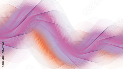 Abstract wave lines flowing smooth curve. Purple and Blue Flowing Waves designs. Spiral line art wave template for covers, posters, leaflets, flyers. Sound Wave with futuristic Fluid design 