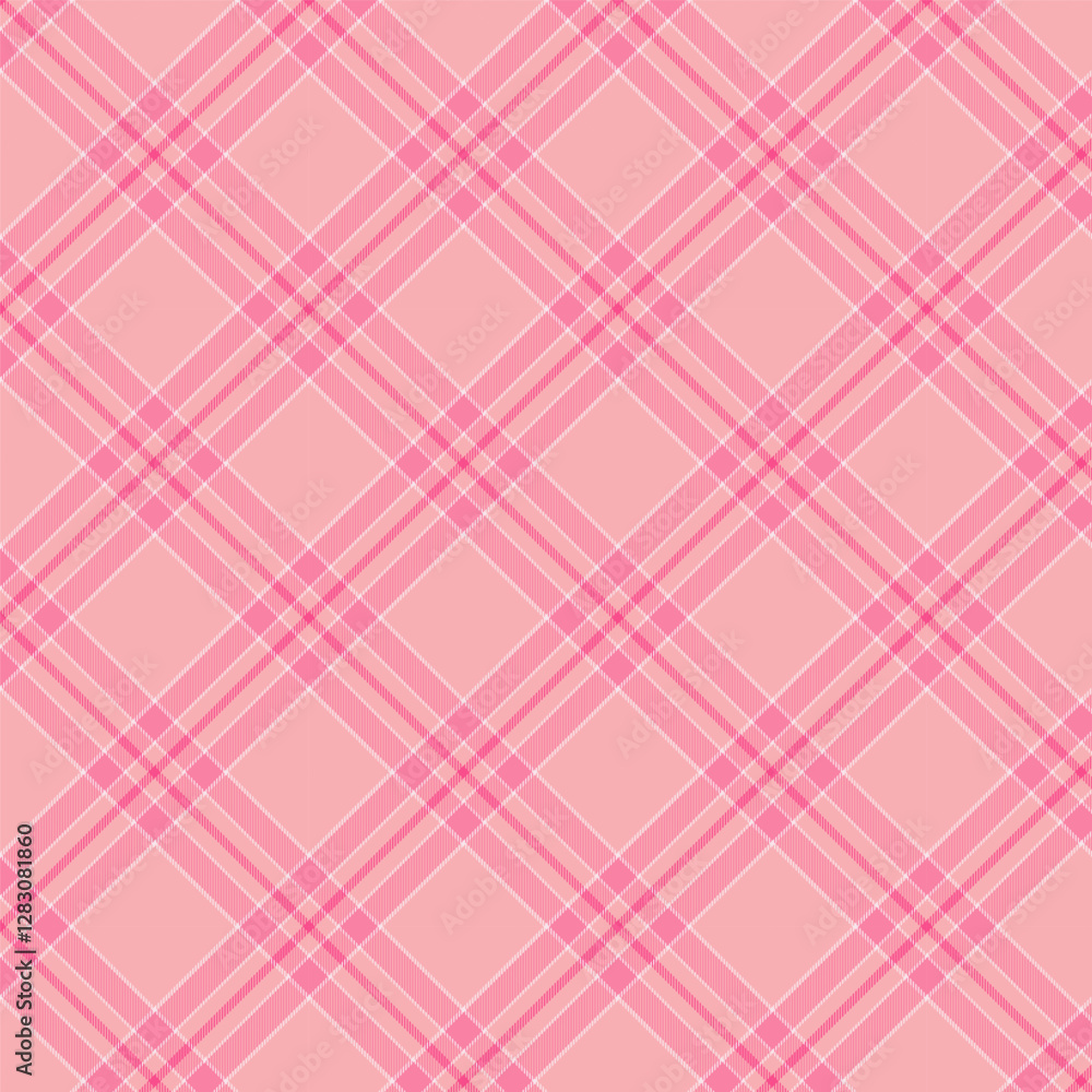 Plaid with twill weave repeat pattern.Checkered tartan gingham seamless pattern in pink.Geometric graphic vector illustration background design for fabric and prints. Plaid with twill weave repeat pattern.Checkered tartan gingham seamless pattern in pink.Geometric graphic vector illustration background design for fabric and prints.