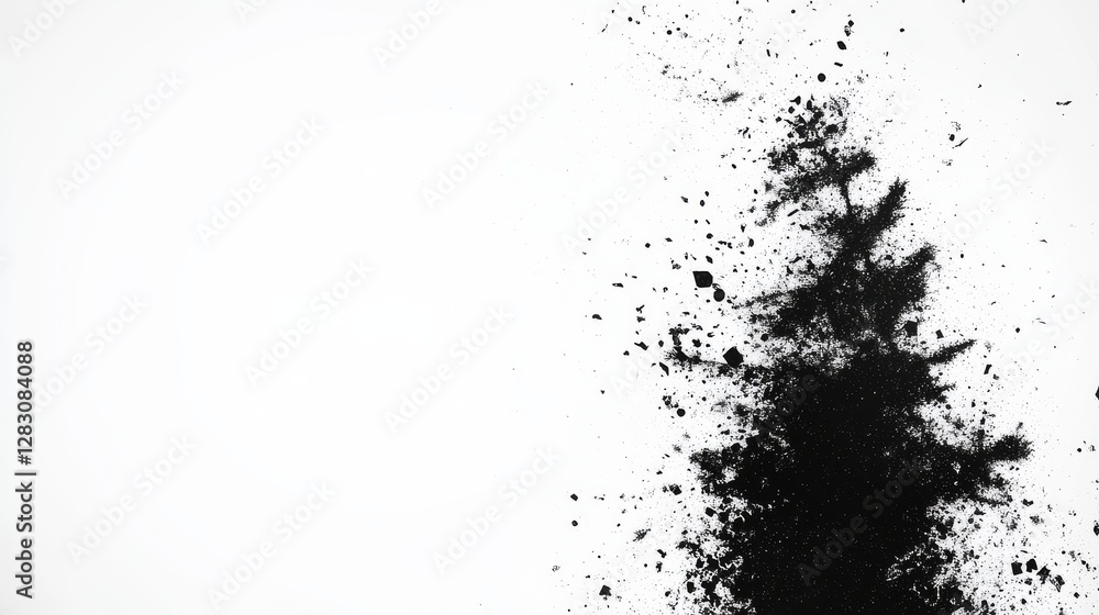 Fototapeta premium Artistic representation of nature blending with abstract elements