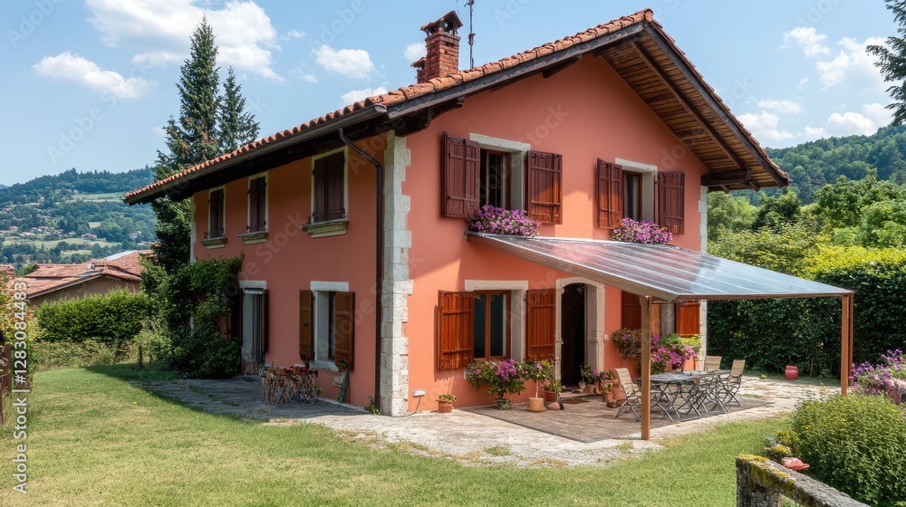 Energy-efficient home with an acrylic-covered terrace, providing optimal light control Energy-efficient home with an acrylic-covered terrace, providing optimal light control
