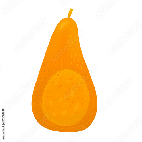 Raster illustration of a pumpkin on a white background. Modern fashion illustration for cafes, restaurants, menus, fabrics, websites