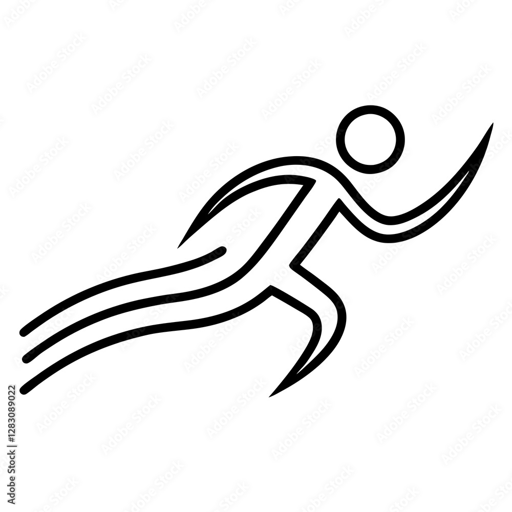 Obraz premium Running man vector illustration.