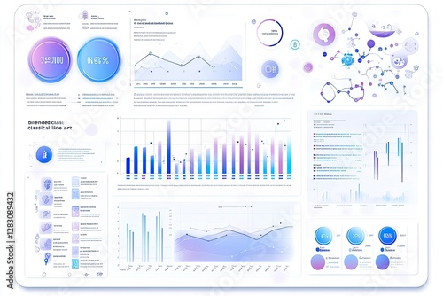 Interactive data dashboard displaying financial trends and scientific information