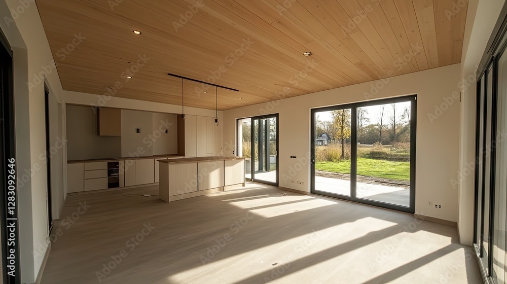 Obraz premium Professional insulation setup in a modern energy-efficient home