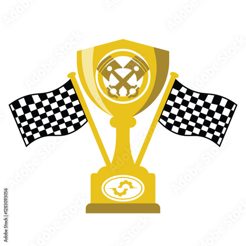 Racing Trophy Illustration