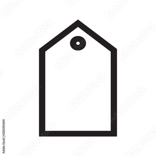 Tag outline featuring a small star symbol, indicating special items or bestsellers.