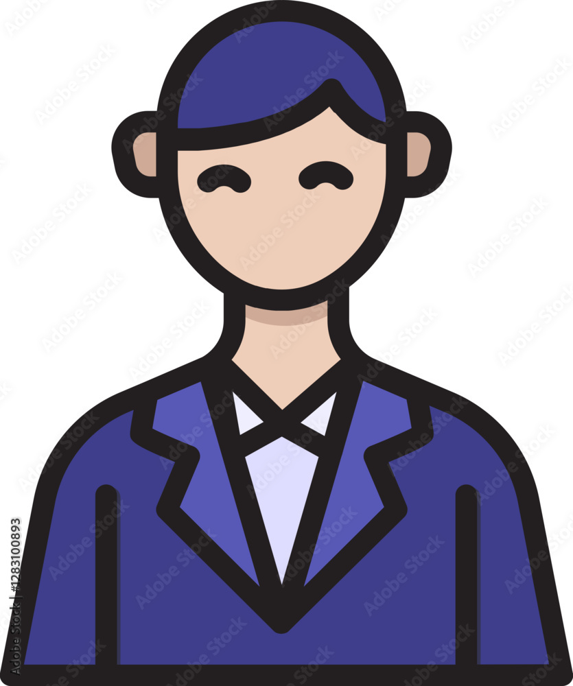 Naklejka premium Groom Filled Line Icon