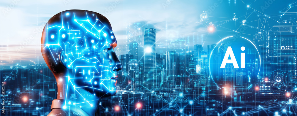 AI Neural Pathways, Artificial Intelligence and the Digital Mind Header or Banner AI Neural Pathways, Artificial Intelligence and the Digital Mind Header or Banner
