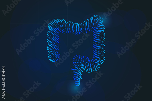 Human Large Intestine Logo silhouette design vector template. Gastrointestinal System creative concept. abstract Intestine care Logotype icon Vector illustration. EPS 10