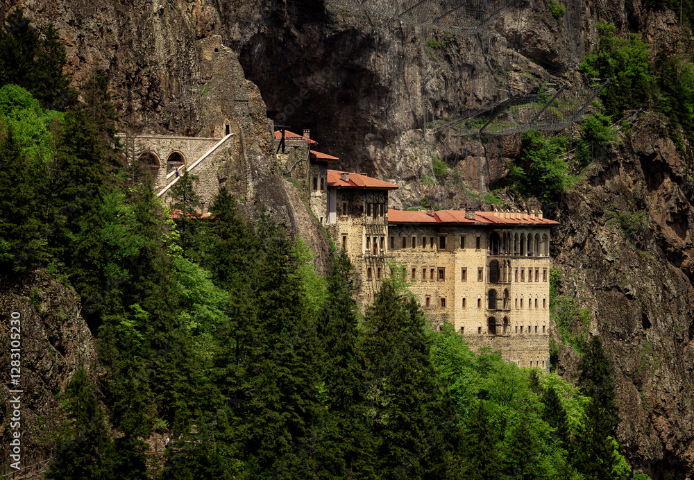Sumela Monastery (Turkish: Sümela Manastırı) is a Greek Orthodox monastery, in the Maçka district of Trabzon Province in modern Turkey.