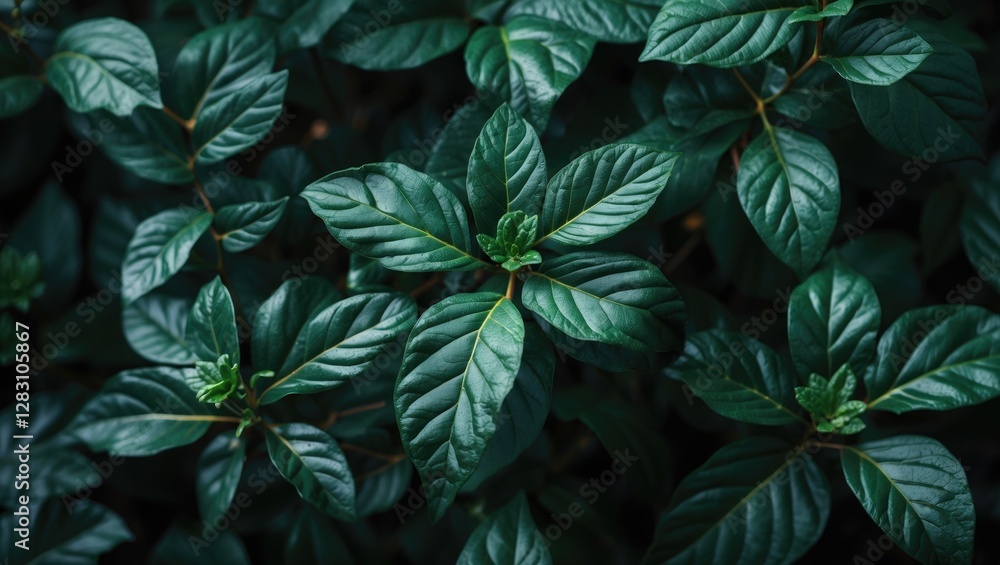 Dark green foliage background with dense leaves displaying different shades of green and intricate leaf patterns. Natural plant texture. Dark green foliage background with dense leaves displaying different shades of green and intricate leaf patterns. Natural plant texture.