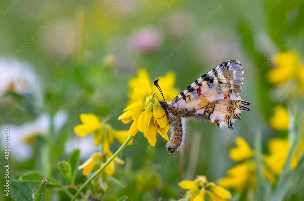 a beautiful butterfly with scallop, Zerynthia deyrollei