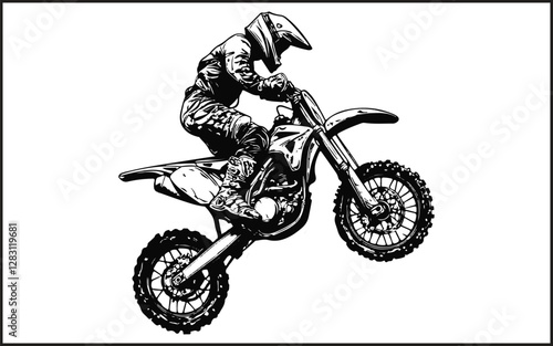 motocross rider on a motorcycle