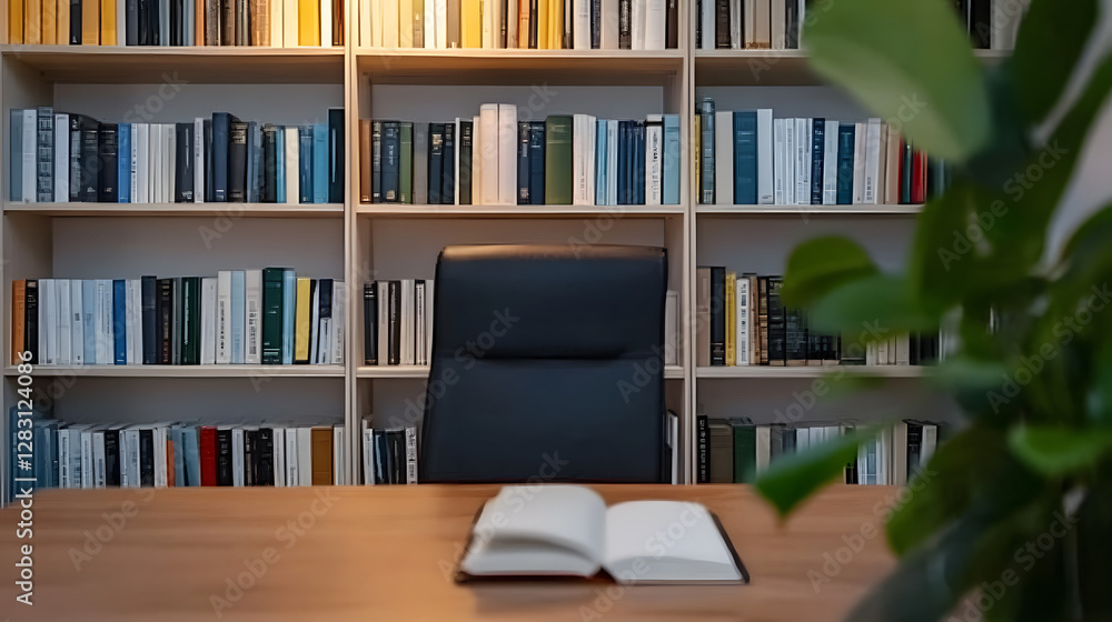 Cozy Home Office with a Minimalist Bookcase and Neutral Zoom Background
Cozy Home Office with a Minimalist Bookcase and Neutral Zoom Background