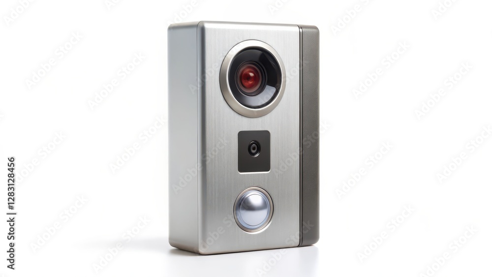 Modern Security Device on White Background Modern Security Device on White Background