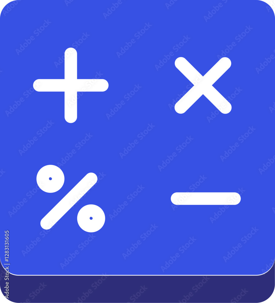 Obraz premium Mathematics Symbol Flat Icon