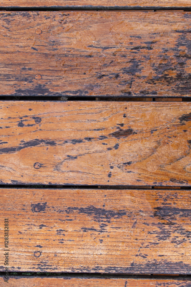 Fototapeta premium Plank brown wood background as texture