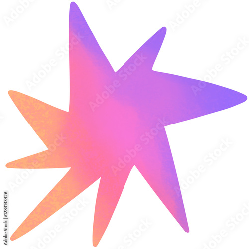 Doodle star sparkle effect decoration 