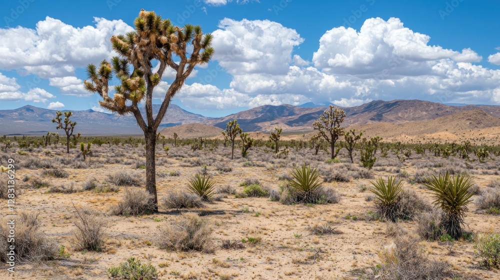 Joshua Tree Landscape Under a Summer Sky Joshua Tree Landscape Under a Summer Sky