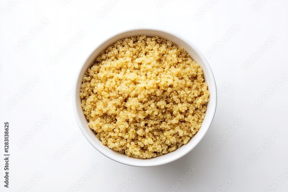 Golden grains in bowl showcase nutritious potential, highlightin Golden grains in bowl showcase nutritious potential, highlightin