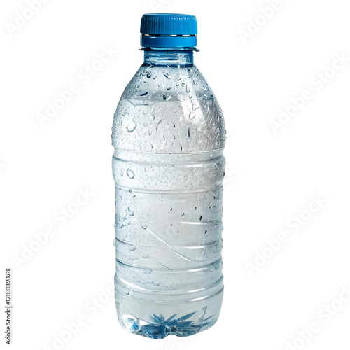 Plastic water bottle isolated on a transparent background	