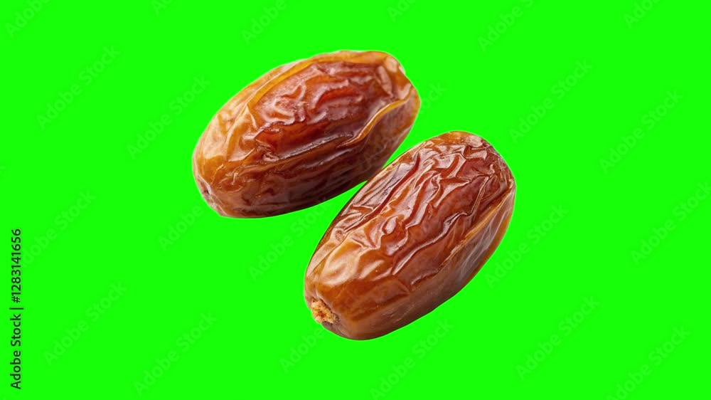 Date ramadan iftar food green screen animation motion graphic with chroma key clip template 4k Background. Easy removed green screen. High resolution. Ultra High Definition, 4k video.