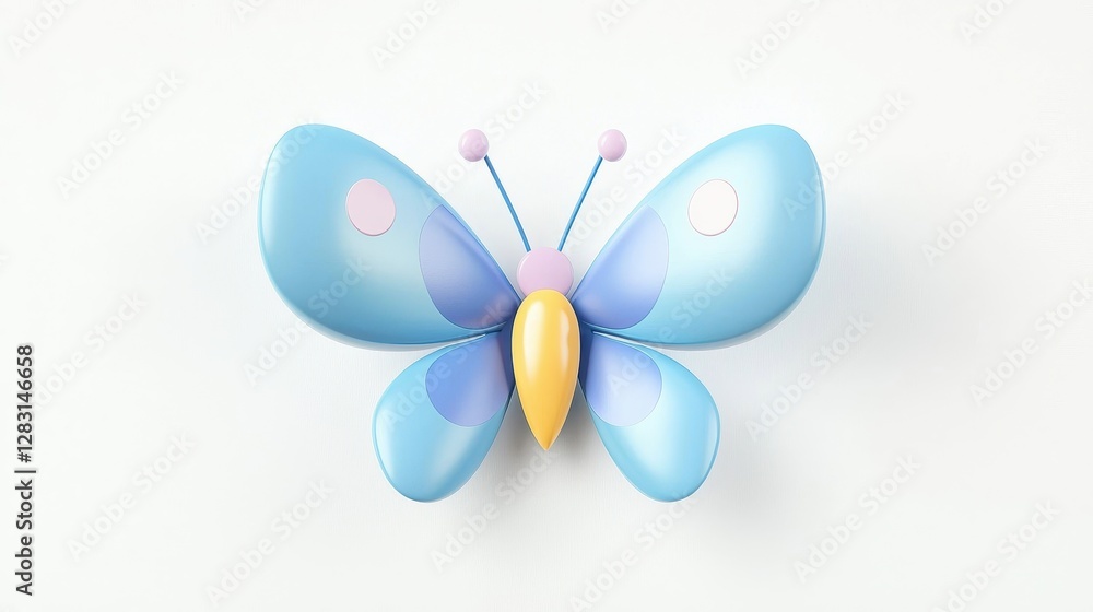 Bright Blue Butterfly with Intricate Patterns and Smooth Finishes, Perfect for Design Projects and Nature Inspired Themes Bright Blue Butterfly with Intricate Patterns and Smooth Finishes, Perfect for Design Projects and Nature Inspired Themes
